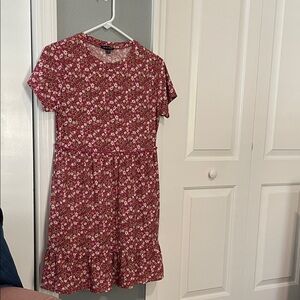 As U Wish Red Floral Midi Dress